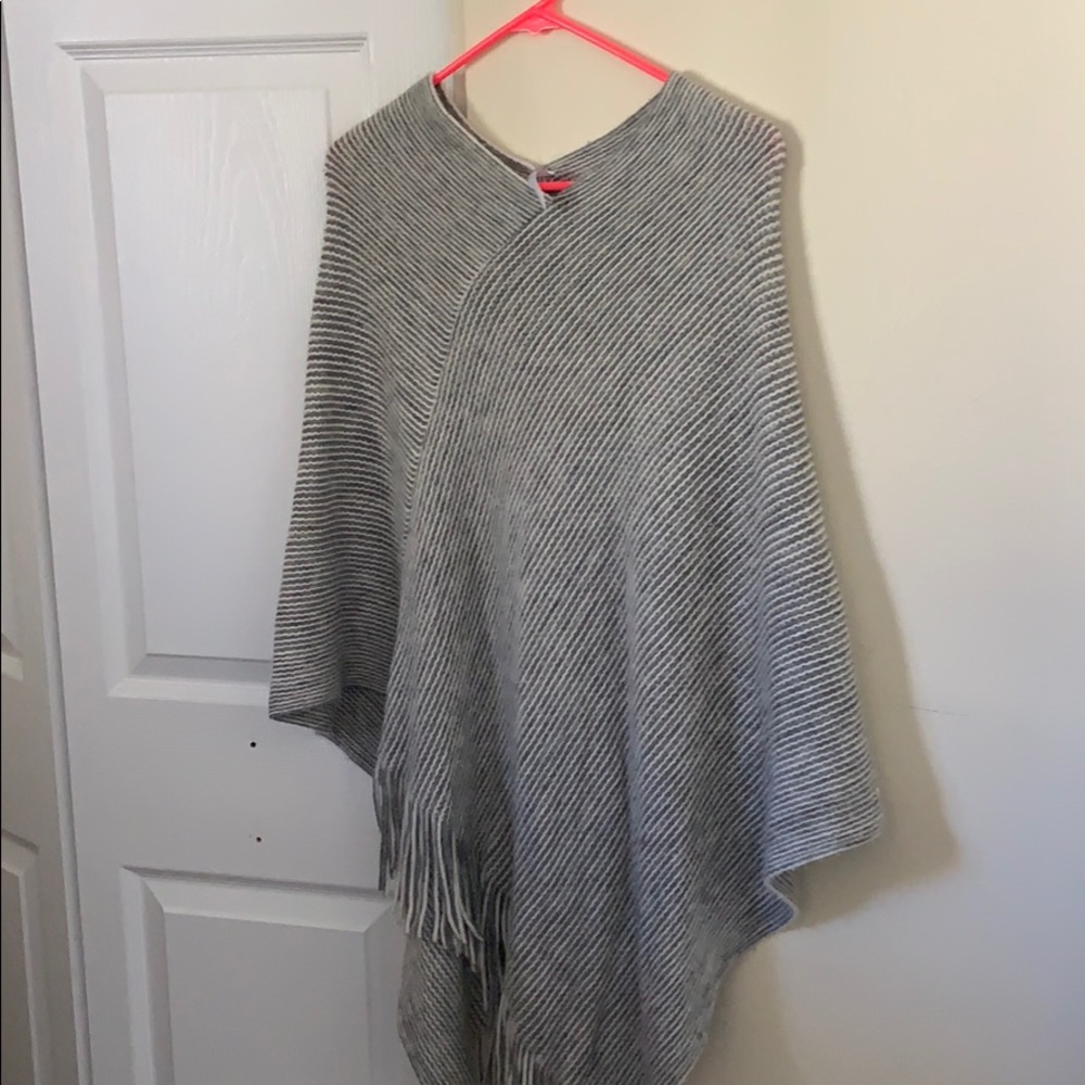Grey poncho